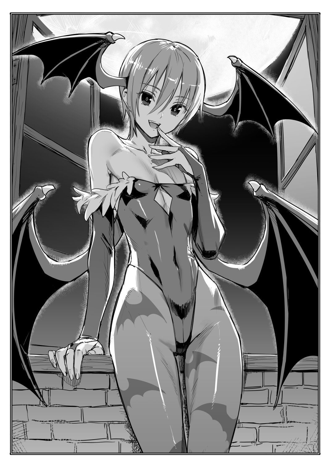 [Ajisaidenden (Kawakami Rokkaku)] Succubus ni Seiki o Sui Torarechau Copy Bon (Darkstalkers) [English] [mysteryme_1.png